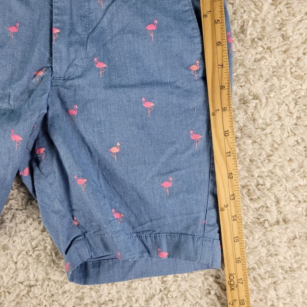 Hollister Shorts‎ Size 27 Blue Pink Flamingo Chino 6.5 Inseam Summer Casual